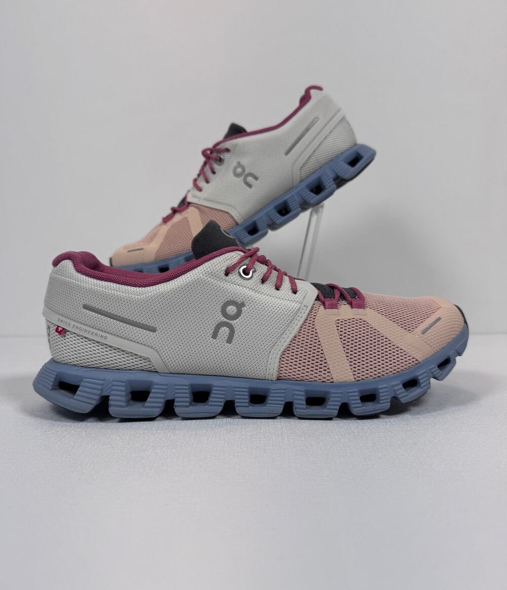 On Cloud 5 Ice Prairie Womens 10.5 Running Shoes Pink Gray 59.98363
